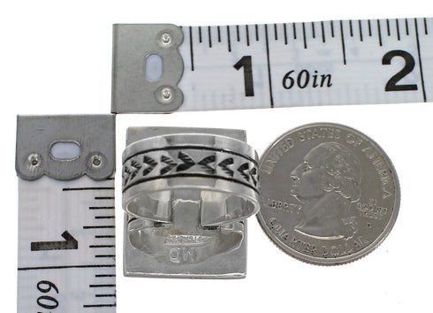 Southwestern Multicolor Sterling Silver Ring Size 5-3/4 YX75887